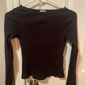 Black Long Sleeve Women's Top